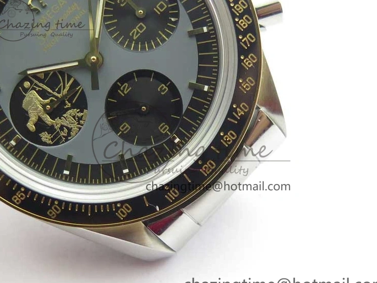 0130 Speedmaster 50th Anniversary of The Moon Landing OMF Best Edition on SS Bracelet Manual Winding Chrono Movement WellDesigned 7891